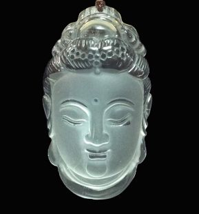 觀音首水晶墜子