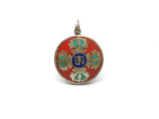 銀鑲寶石壇城墜(A)