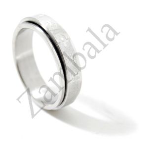 不鏽鋼六字大明咒戒指 (4號)