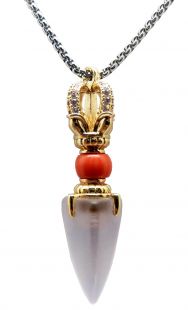 鑲鑽鍍金琉璃金鋼橛(普巴杵)淡紫色